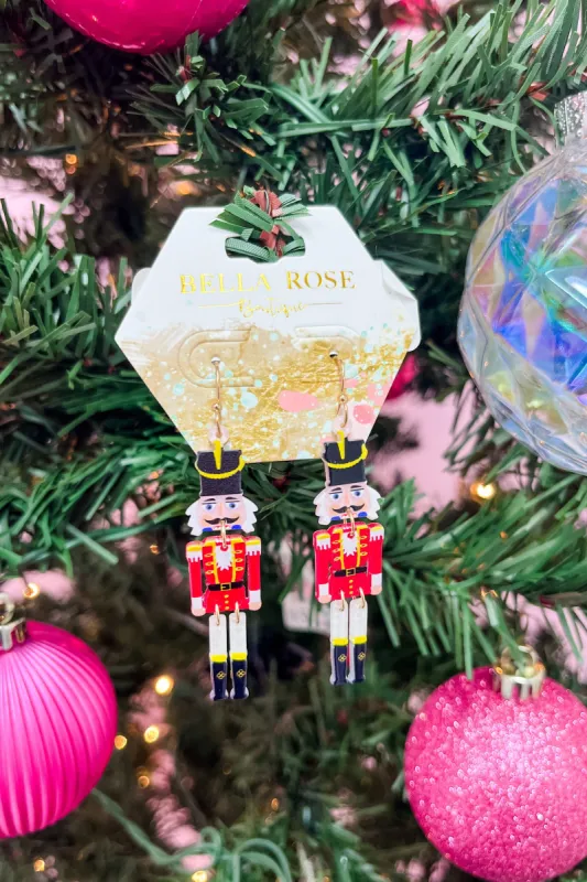 Classic Nutcracker Acrylic Dangle Earrings sold by Bella Rose boutique