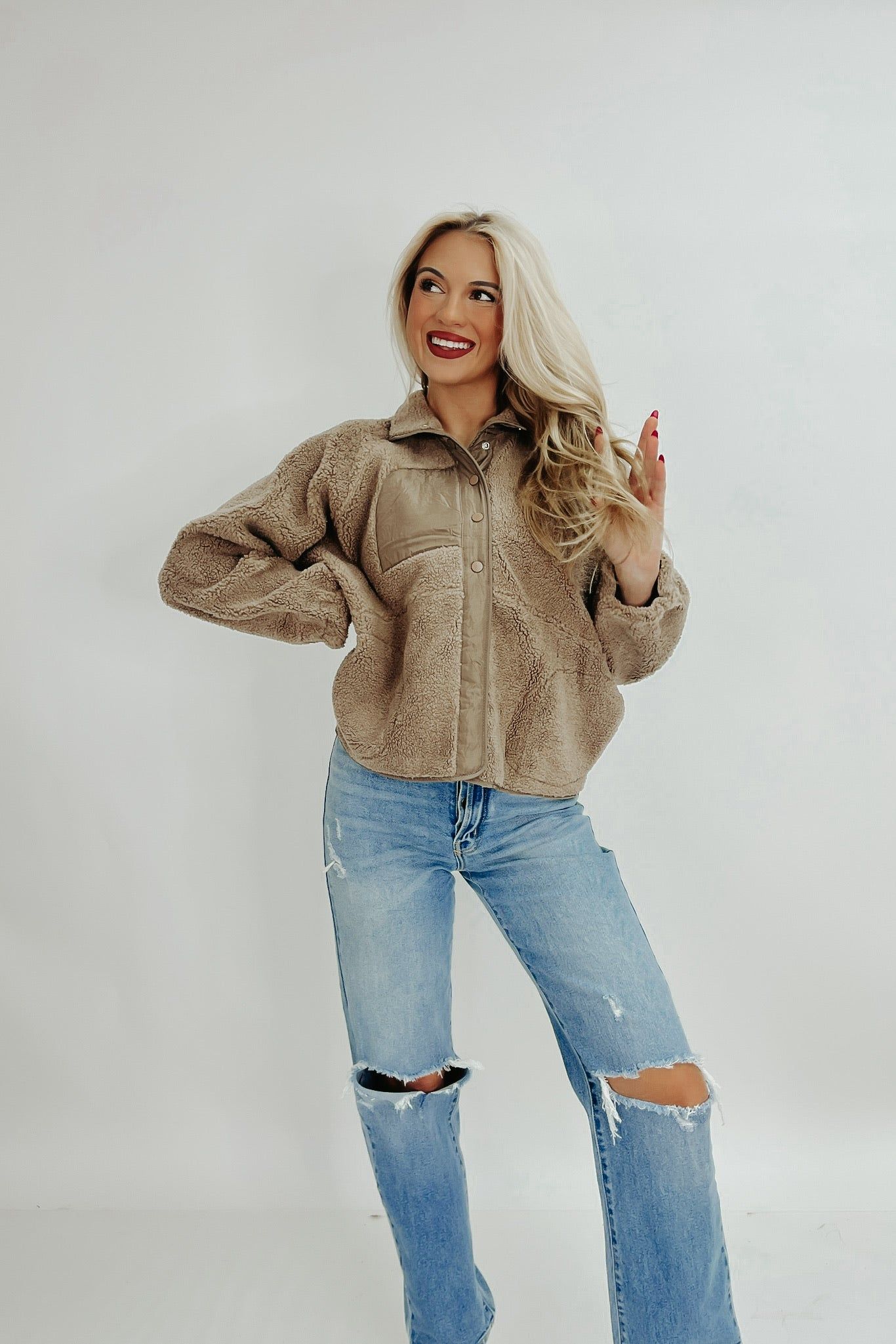 Down Memory Lane Fleece Jacket sold by Bella Rose boutique product image thumbnail 4