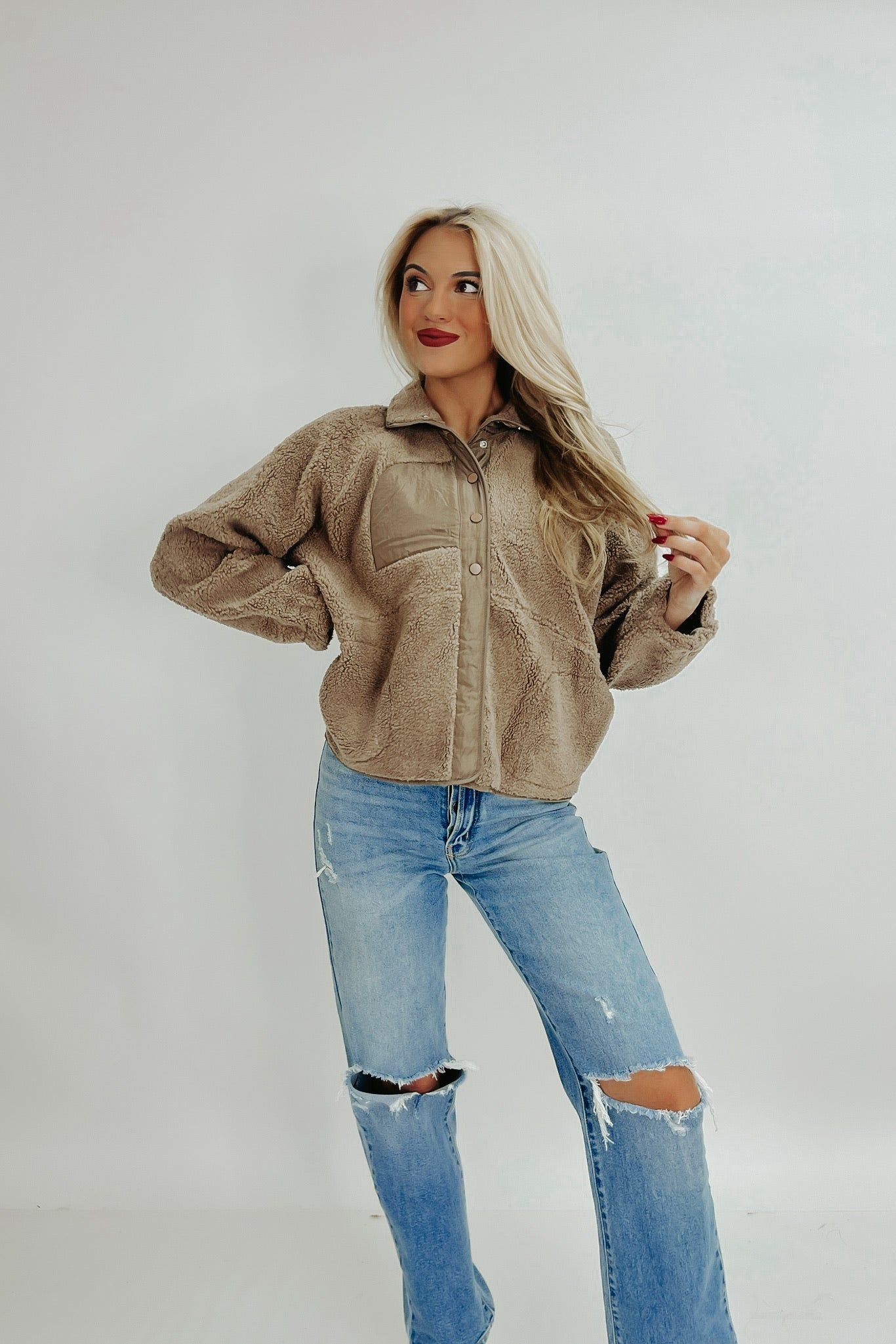 Down Memory Lane Fleece Jacket sold by Bella Rose boutique product image thumbnail 2