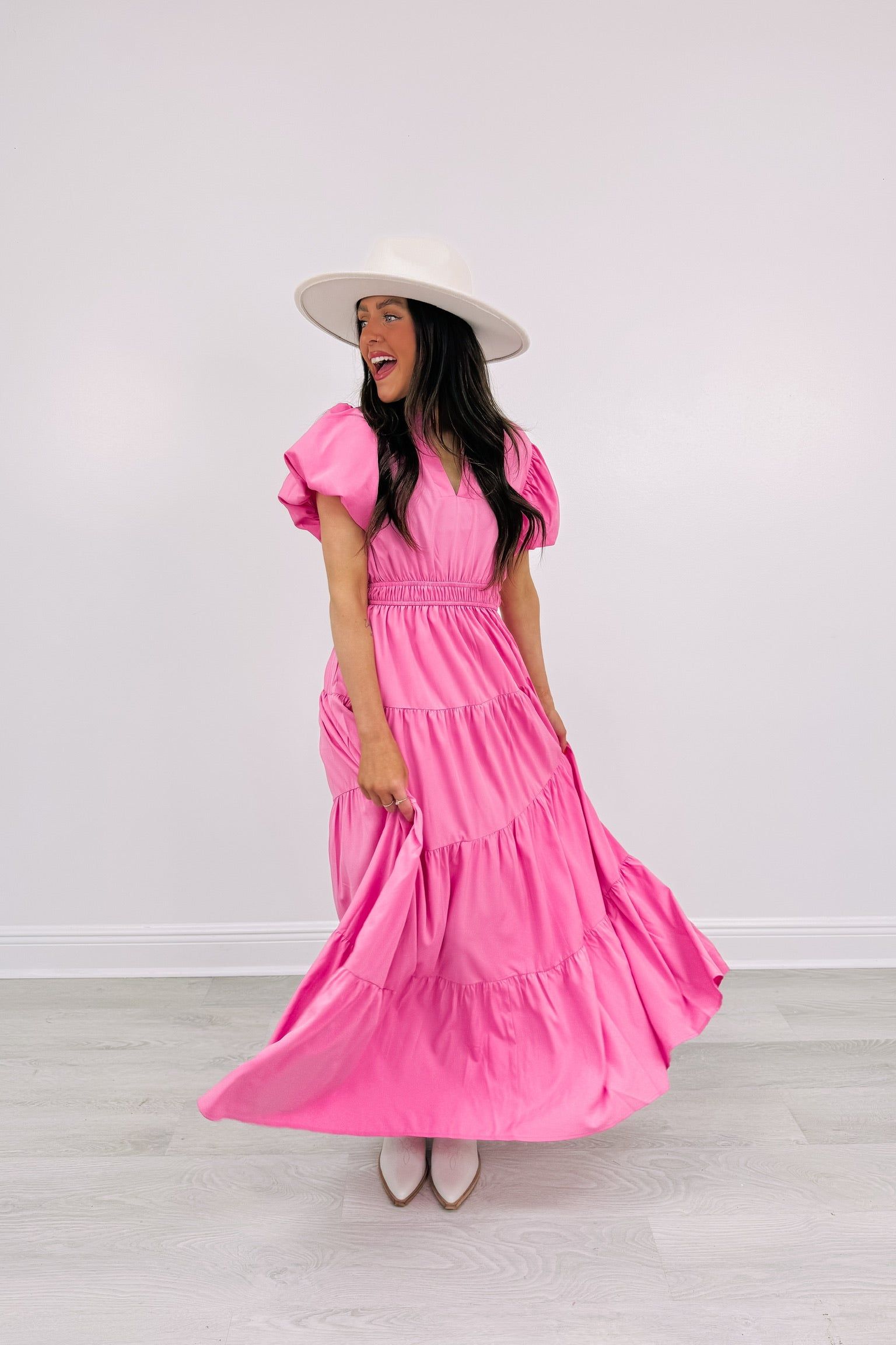 Give Us A Chance Ruffle Maxi Dress sold by Bella Rose boutique