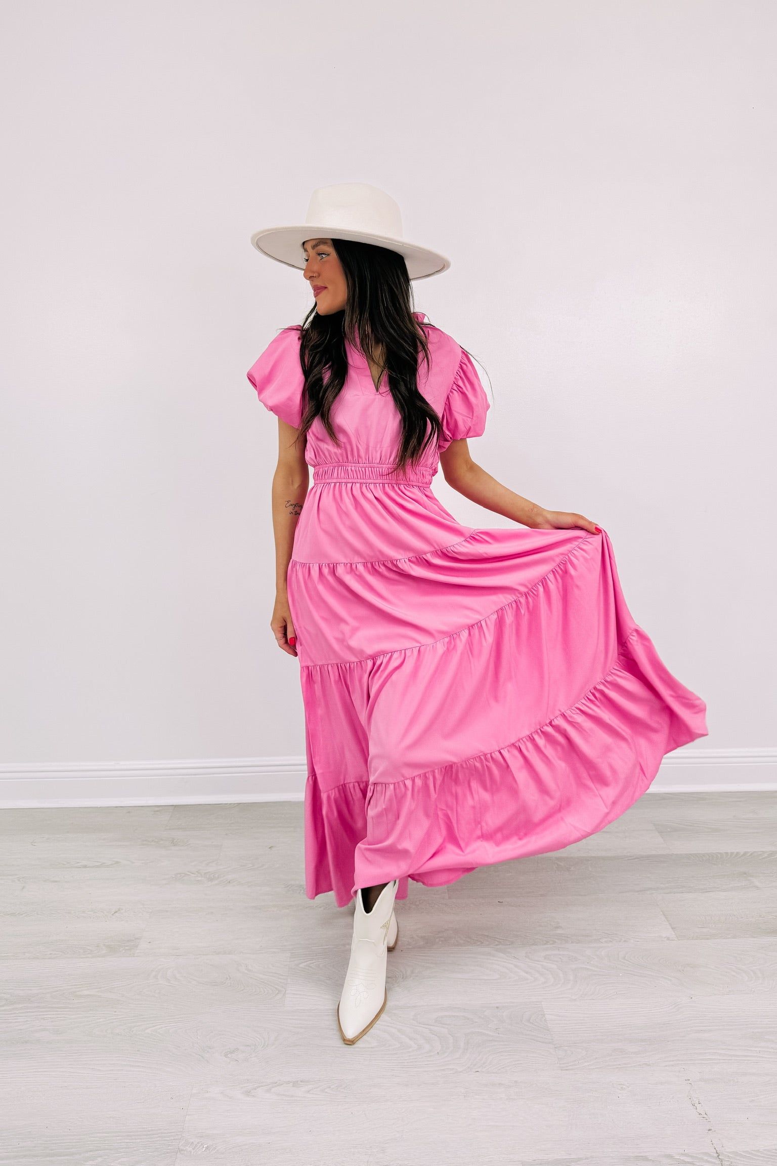 Give Us A Chance Ruffle Maxi Dress sold by Bella Rose boutique product image thumbnail 4
