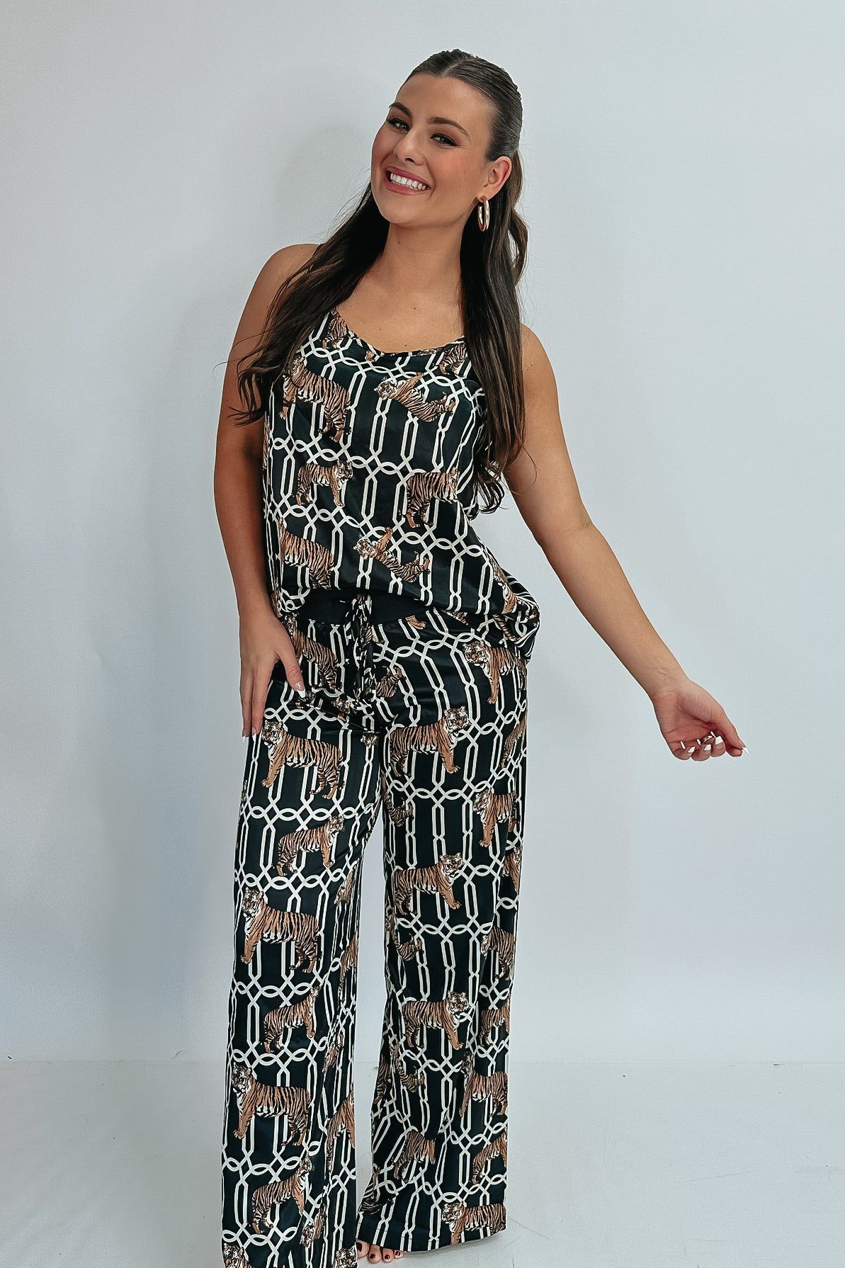 Tiger Trellis Slumber Tank Top sold by Bella Rose boutique product image thumbnail 3