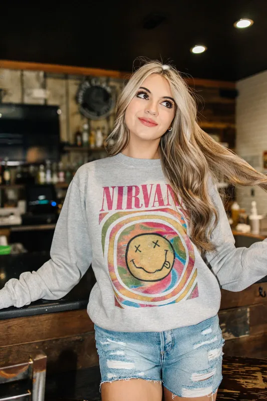 Tie-Dye Smiley Face Sweatshirt sold by Bella Rose boutique