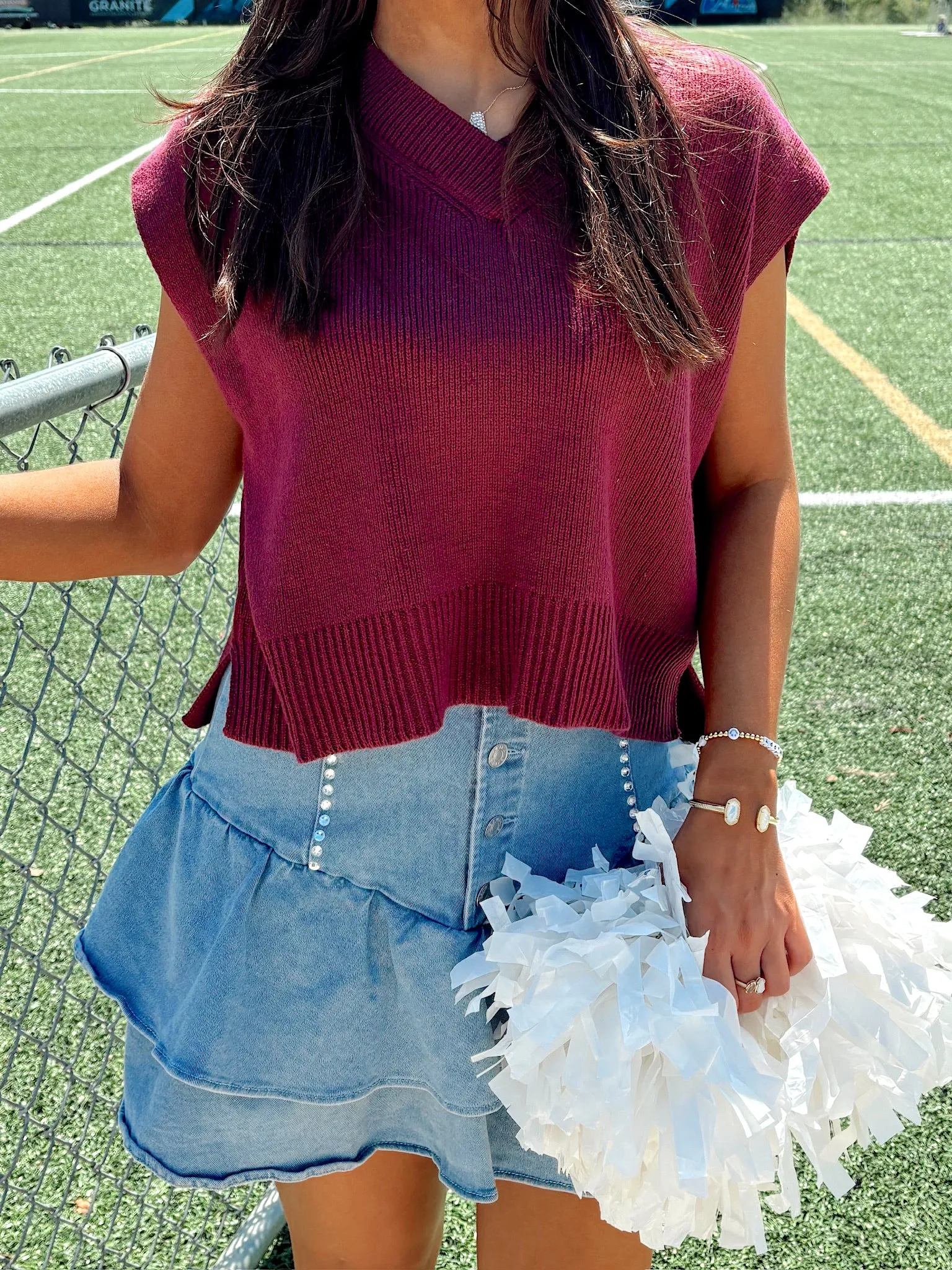 Careful Consideration Ribbed Knit Sweater Vest sold by Bella Rose boutique product image thumbnail 2