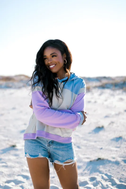 Layered In Love Color Block Hoodie sold by Bella Rose boutique