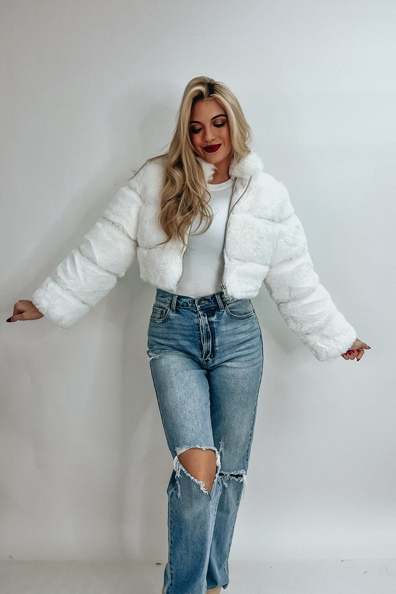 Glam Attitude Faux Fur Jacket sold by Bella Rose boutique product image thumbnail 4