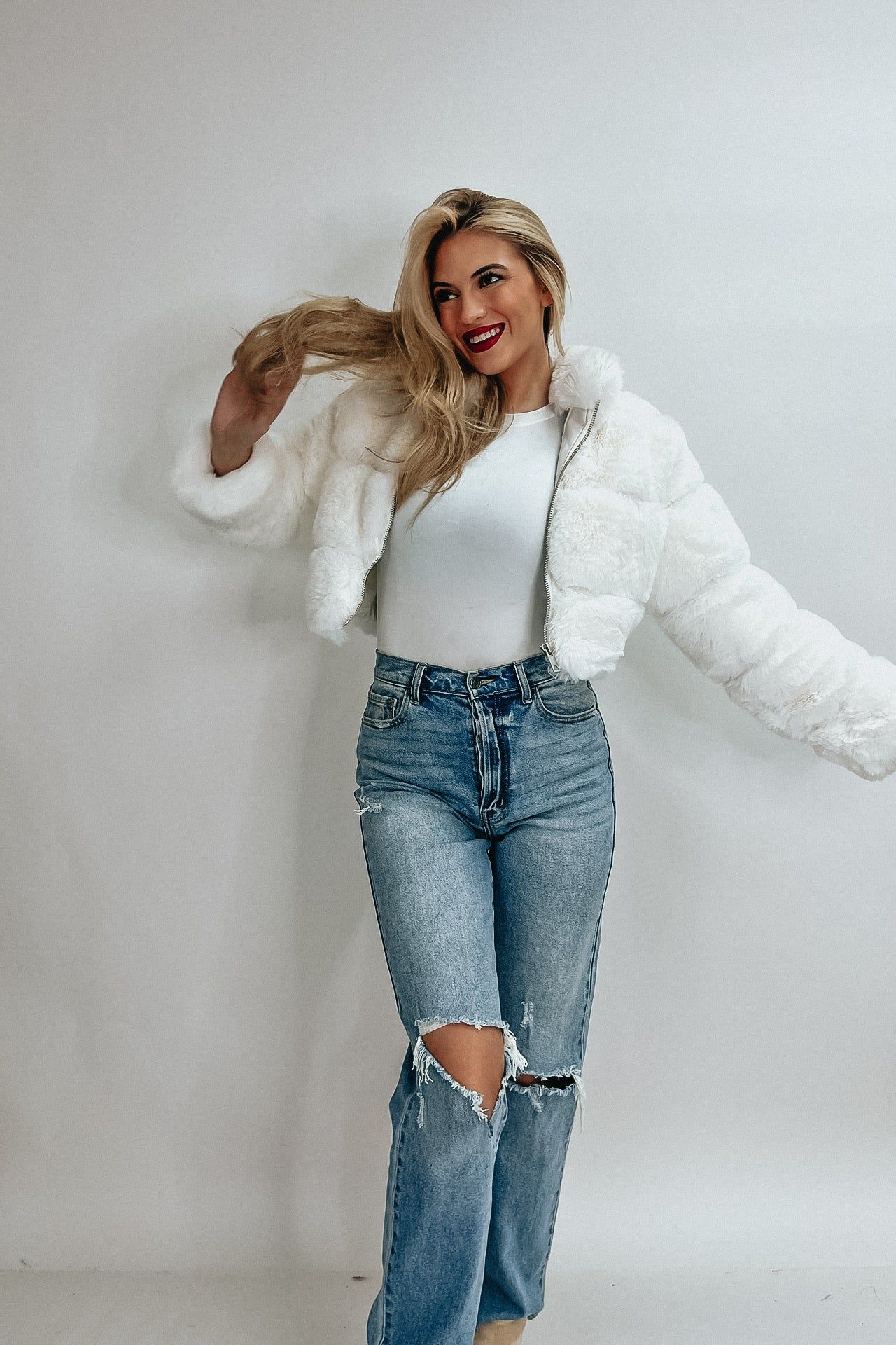Glam Attitude Faux Fur Jacket sold by Bella Rose boutique product image thumbnail 3