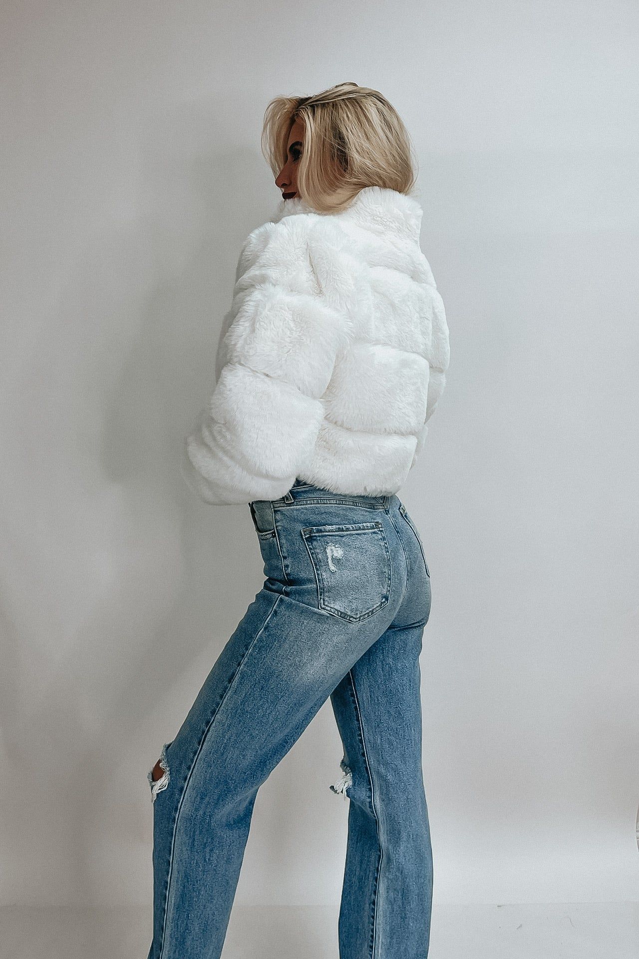 Glam Attitude Faux Fur Jacket sold by Bella Rose boutique product image thumbnail 5