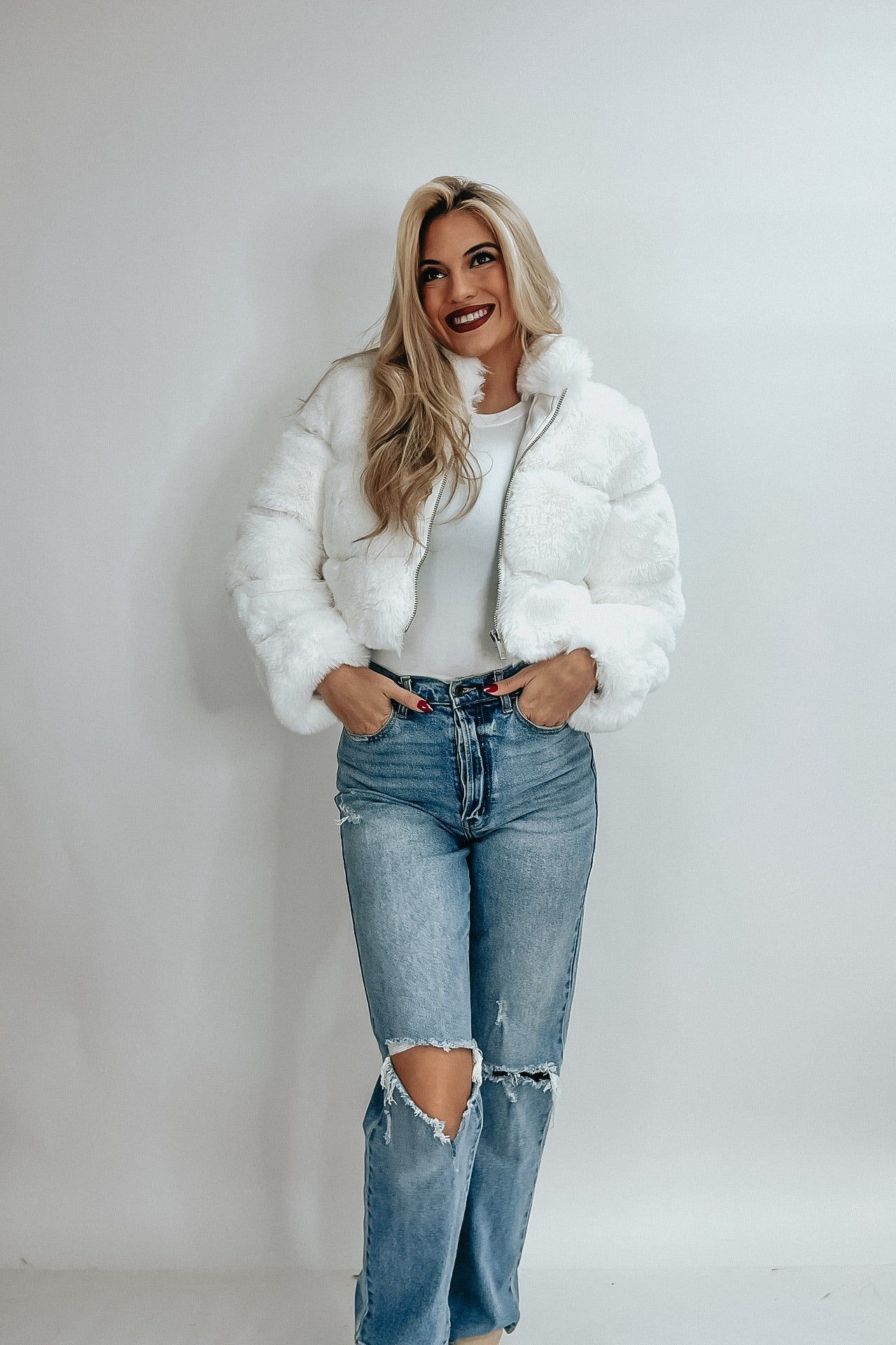 Glam Attitude Faux Fur Jacket sold by Bella Rose boutique product image thumbnail 2