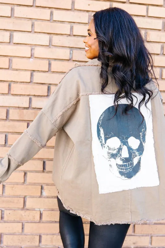 Giving Me Chills Oversized Denim Jacket sold by Bella Rose boutique