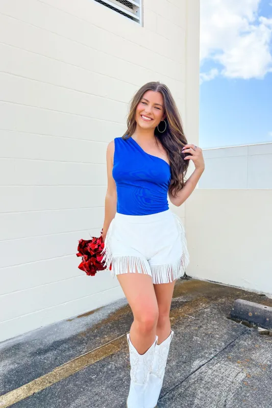 Glow A Little One Shoulder Bodysuit sold by Bella Rose boutique