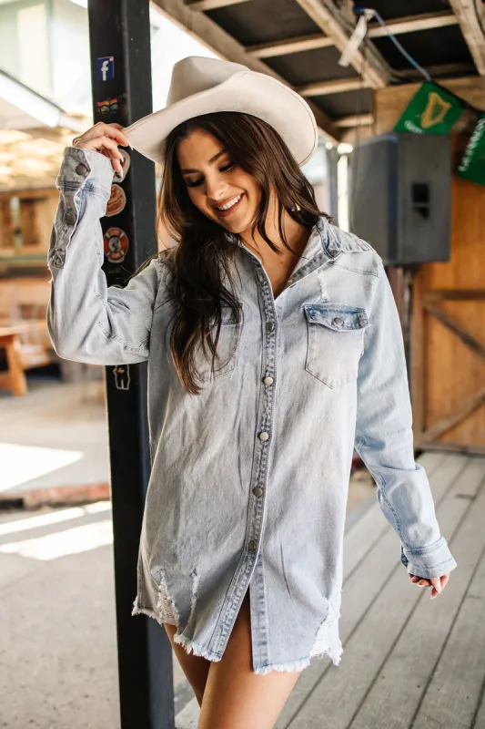 Escaping The Ordinary Denim Jacket sold by Bella Rose boutique