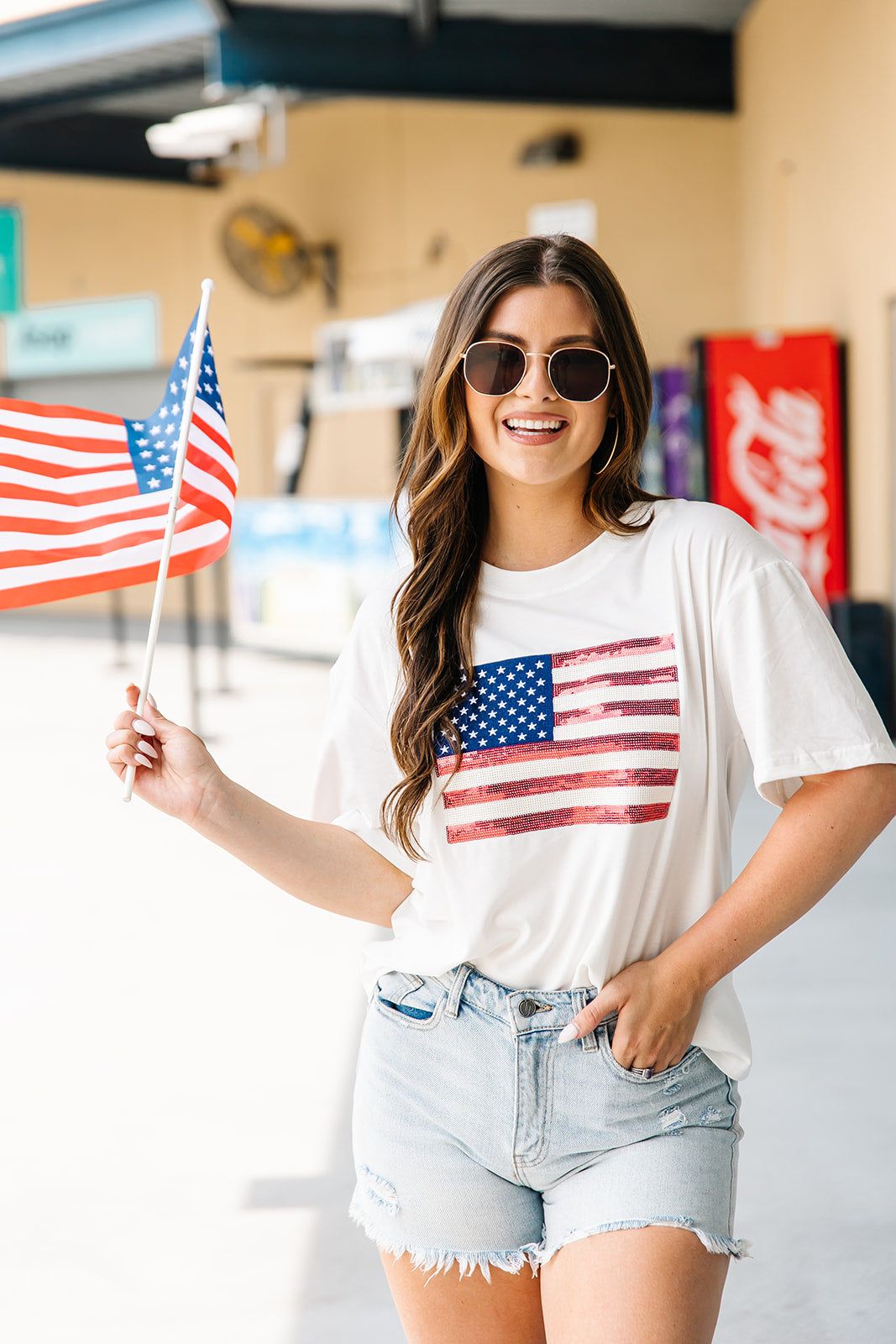 Sequin American Flag Top sold by Bella Rose boutique product image thumbnail 2