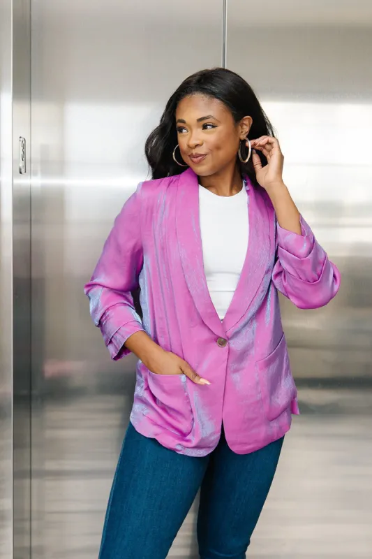 Highlight The Good Iridescent Blazer sold by Bella Rose boutique