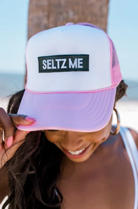 Seltz Me Embroidered Patch Trucker Hat sold by Bella Rose boutique