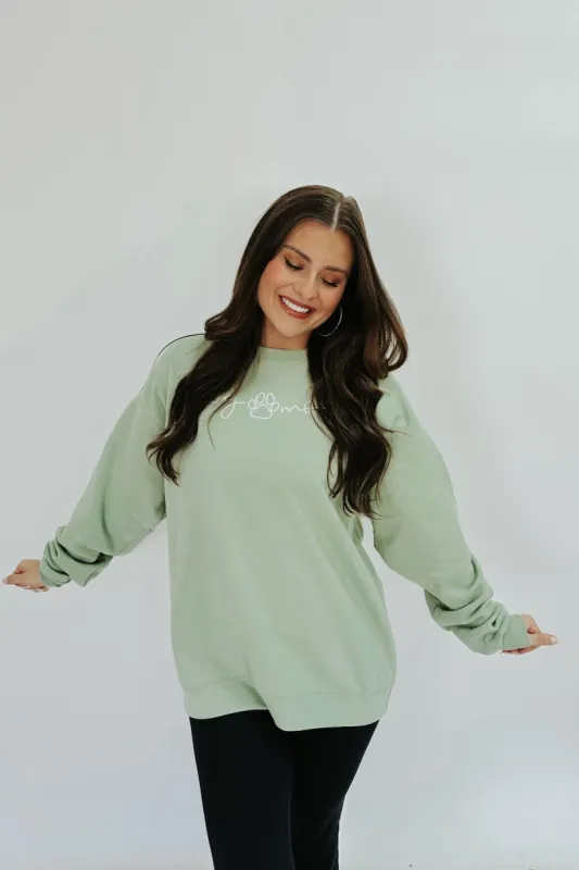 "Dog Mom" Graphic Sweatshirt sold by Bella Rose boutique