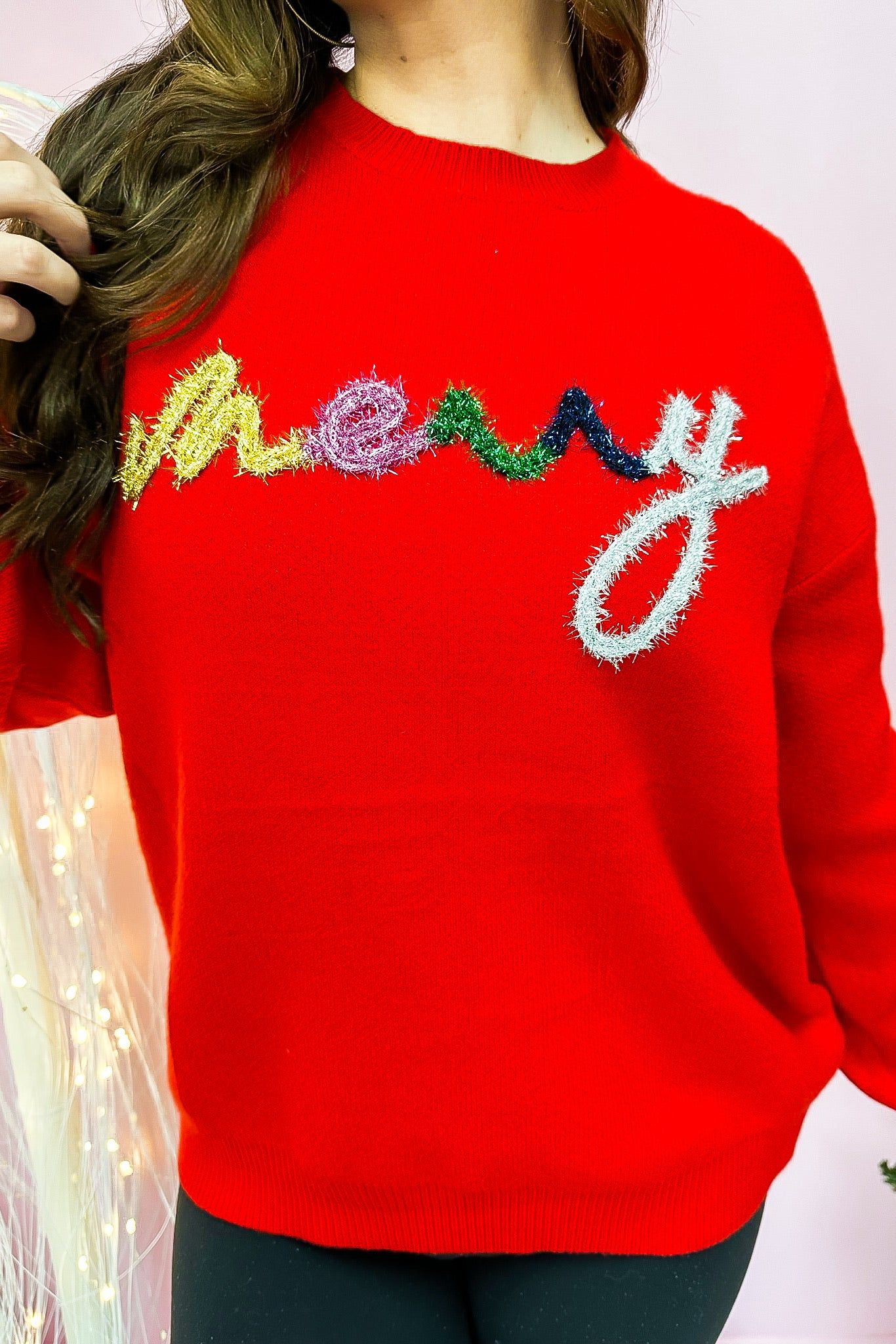 Cozy "Merry" Embellished Sweater sold by Bella Rose boutique product image thumbnail 2