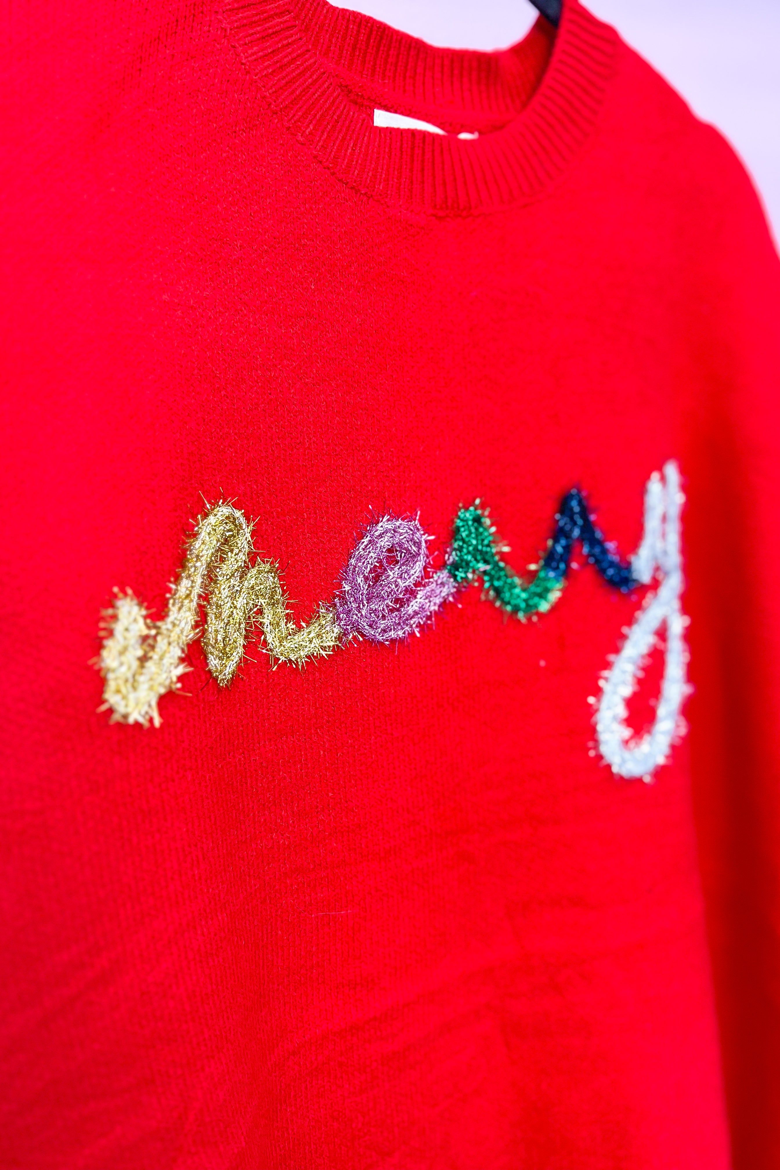 Cozy "Merry" Embellished Sweater sold by Bella Rose boutique product image thumbnail 5