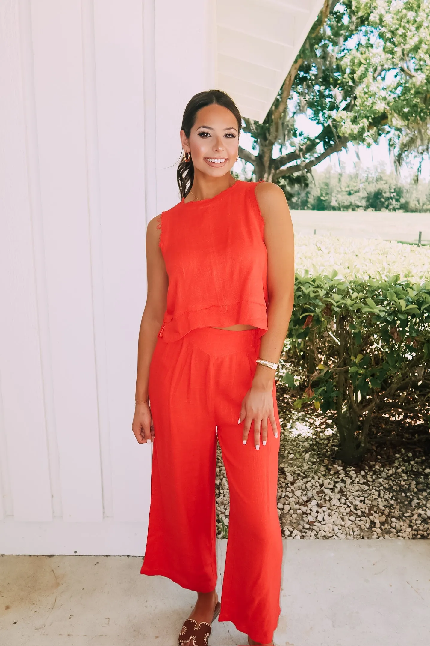 Set For Compliments Linen Two- Piece Set sold by Bella Rose boutique