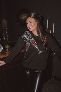 Champagne Bubbly Embellished Pullover sold by Bella Rose boutique