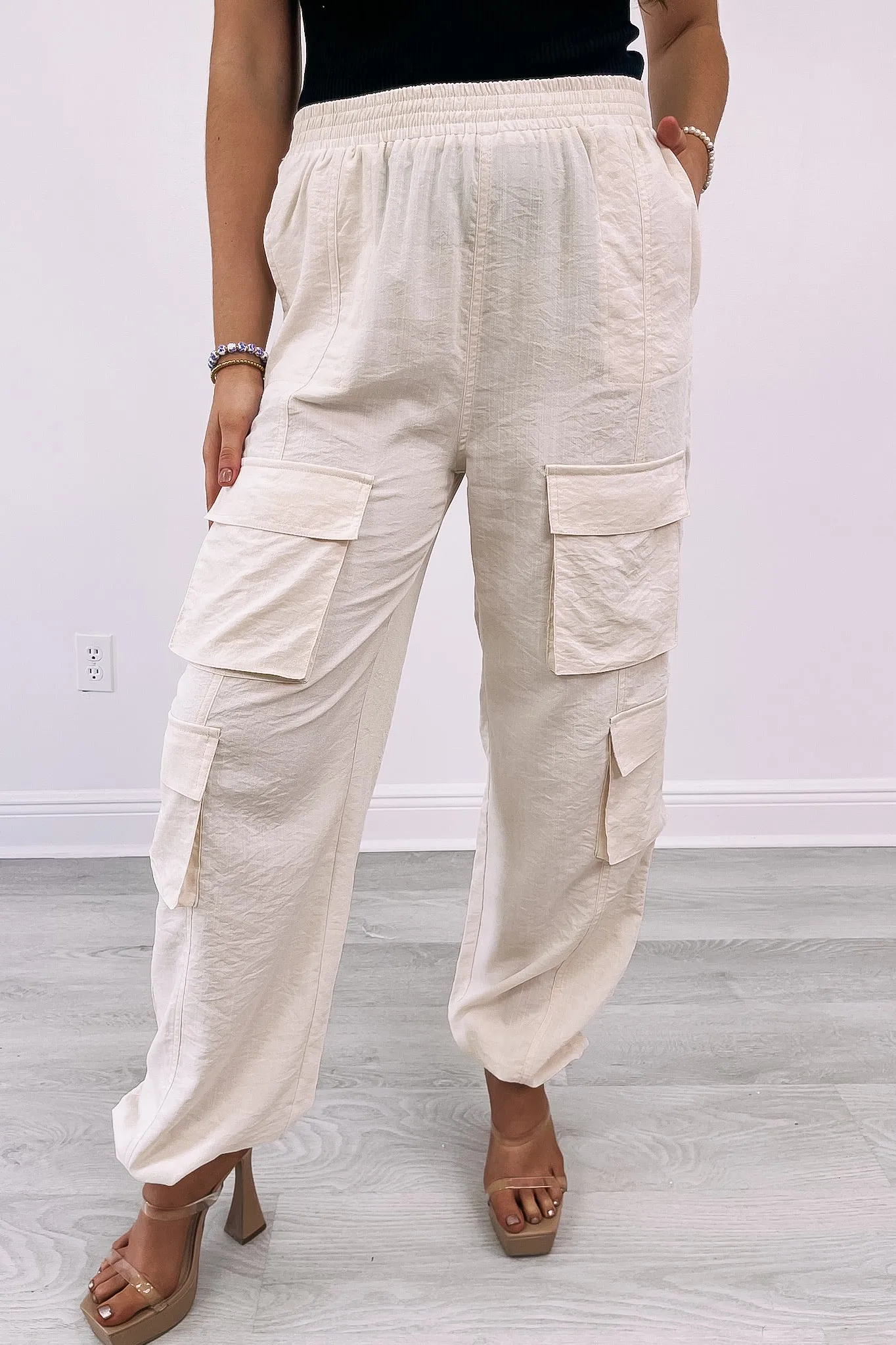 On The Lookout Cargo Pants sold by Bella Rose boutique