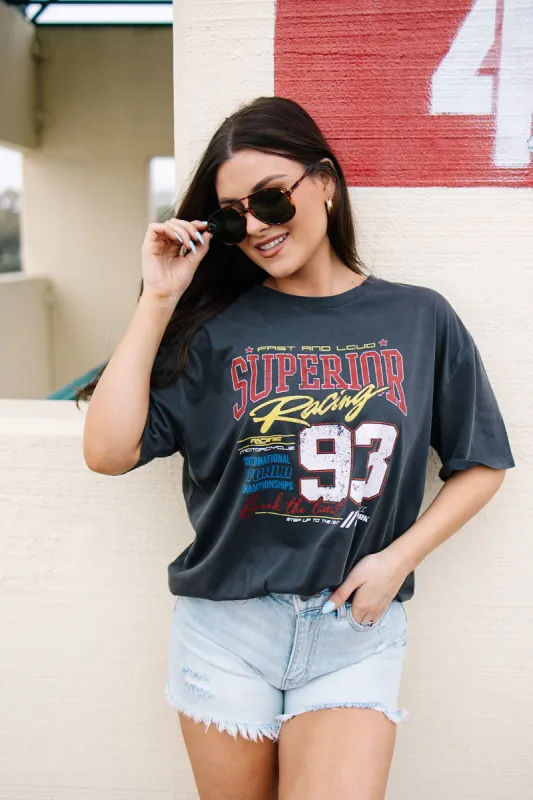Superior Racing Oversized Graphic Tee sold by Bella Rose boutique