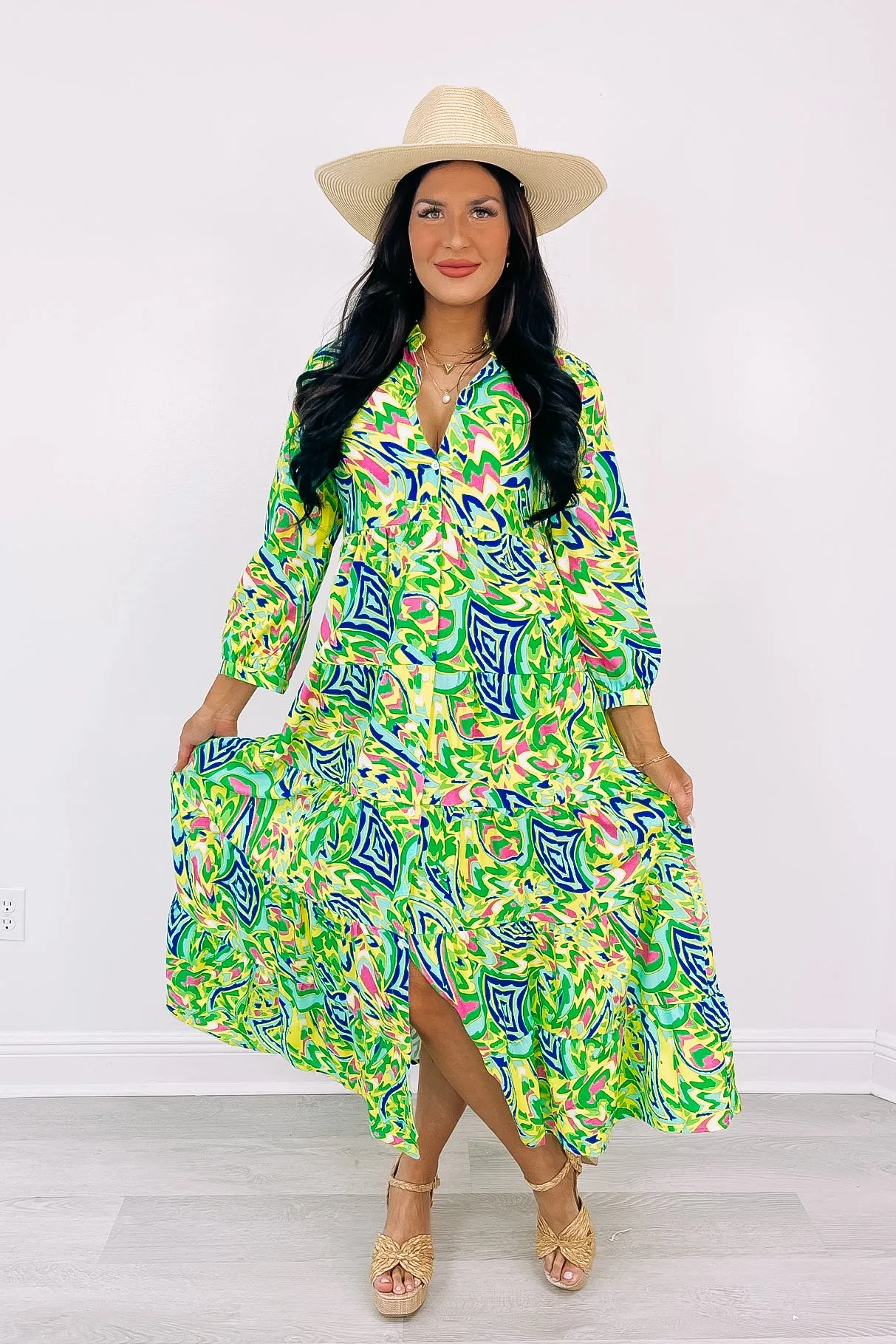 Making My Own Rules Printed Dress sold by Bella Rose boutique