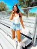 Concert Casual Denim Bustier Bodysuit sold by Bella Rose boutique