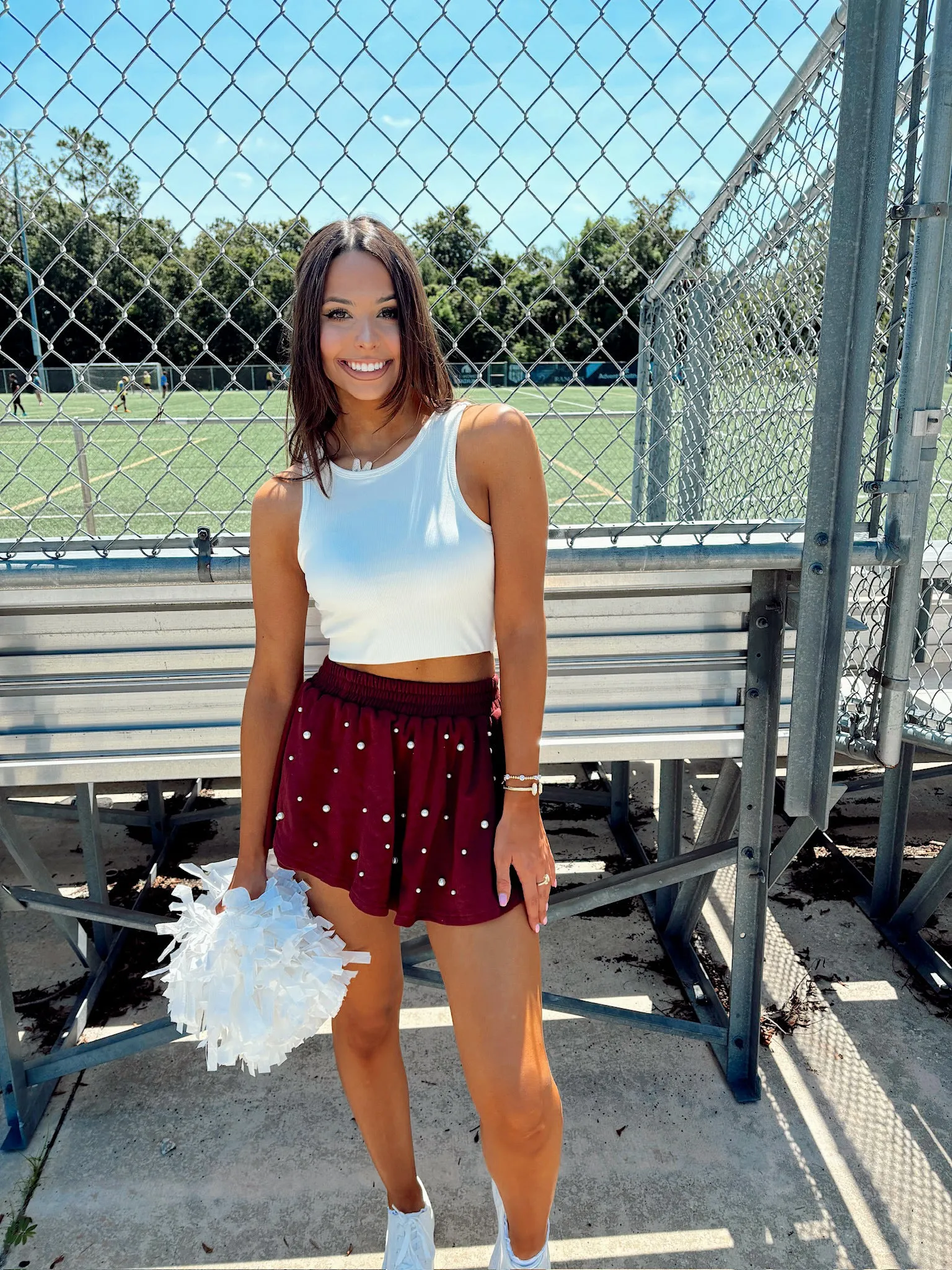 Game Day Vibes Pearl Skorts sold by Bella Rose boutique