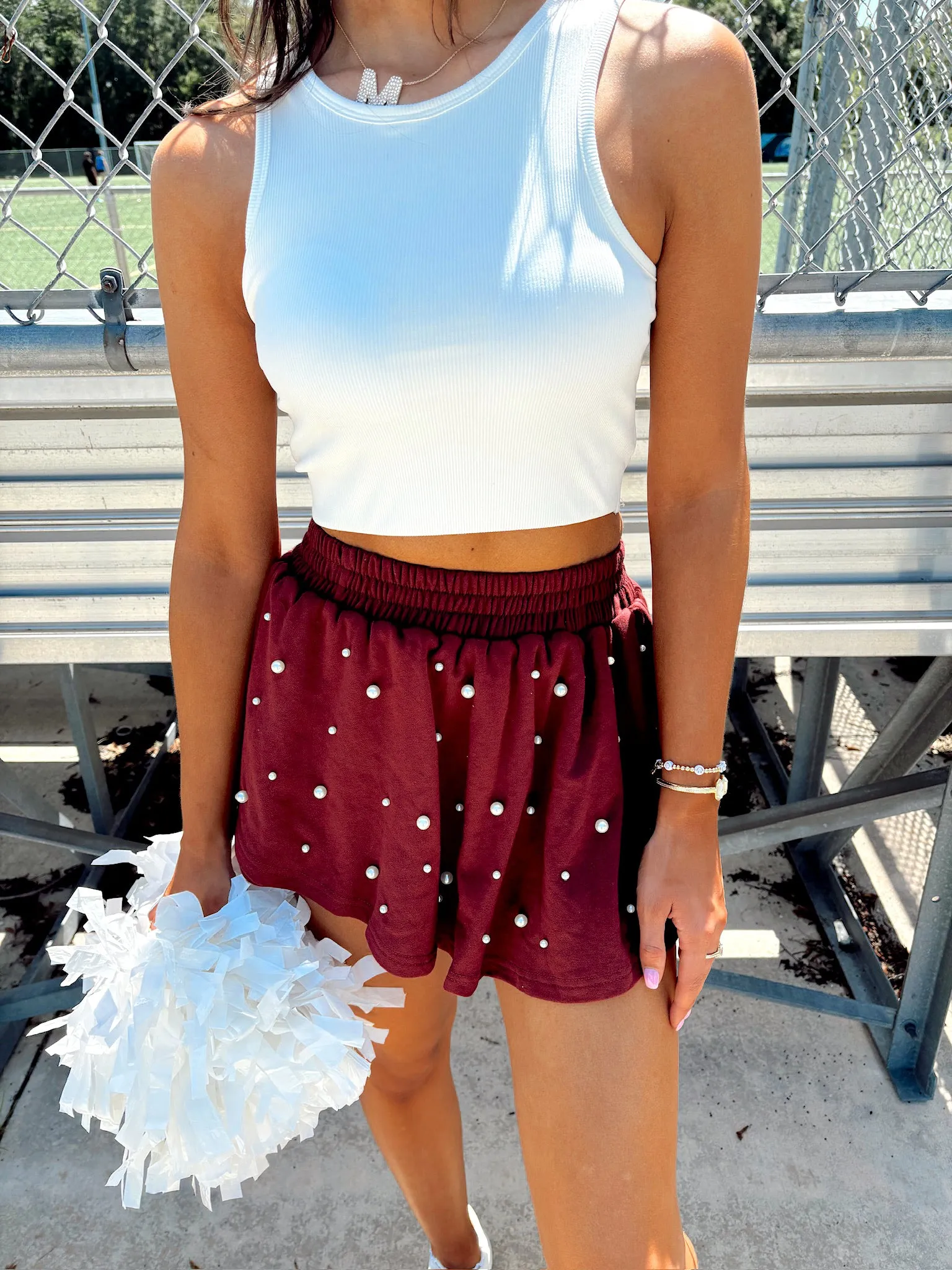 Game Day Vibes Pearl Skorts sold by Bella Rose boutique product image thumbnail 2
