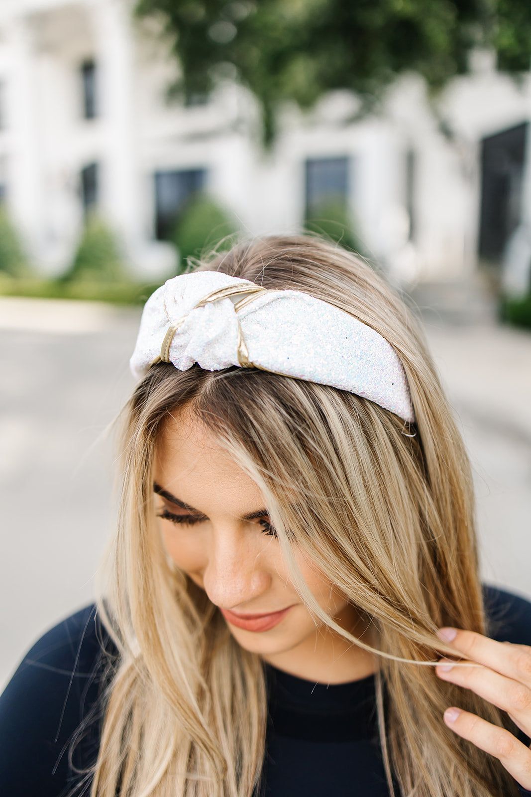 Glitter Top Knot Headband sold by Bella Rose boutique product image thumbnail 5
