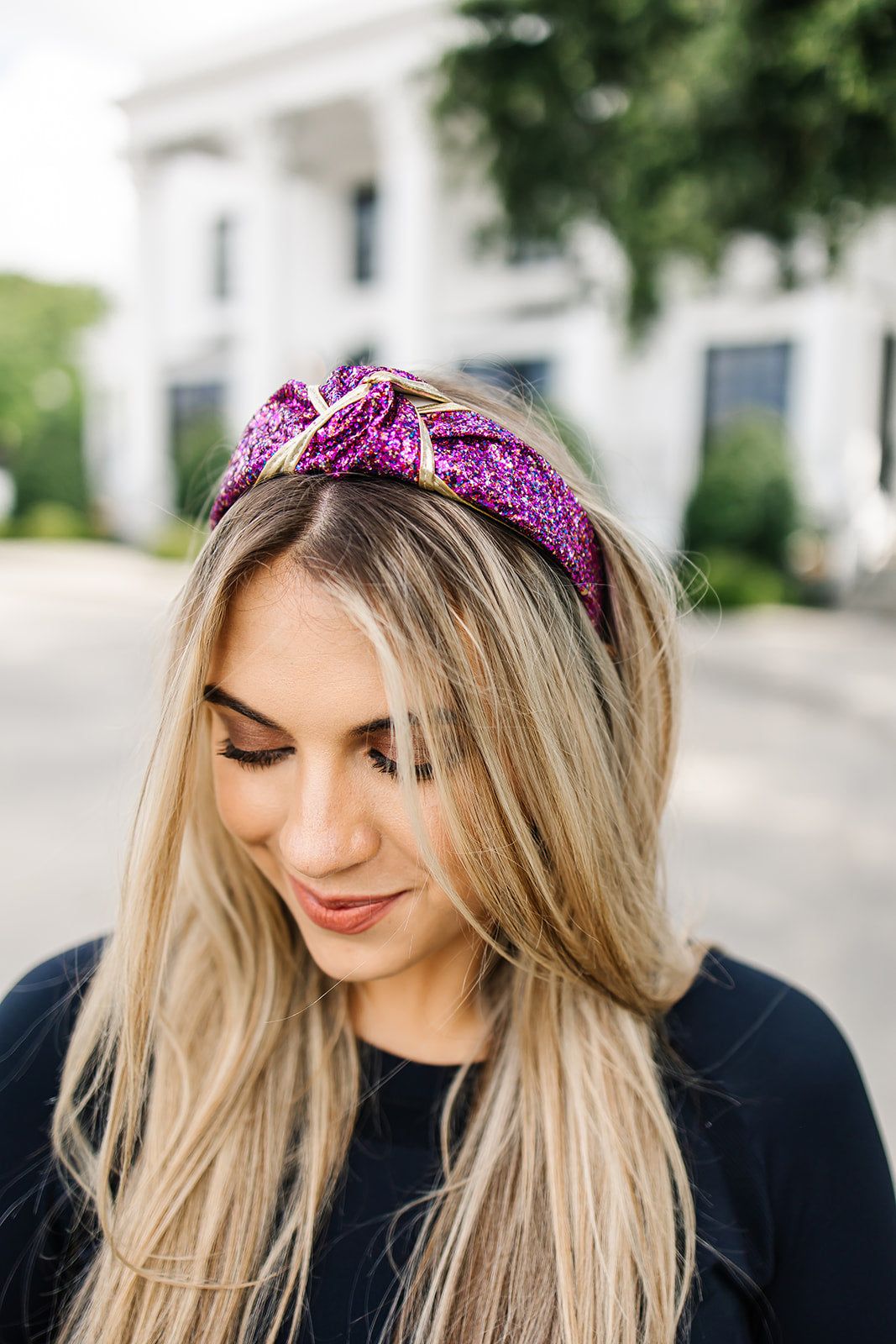 Glitter Top Knot Headband sold by Bella Rose boutique product image thumbnail 3