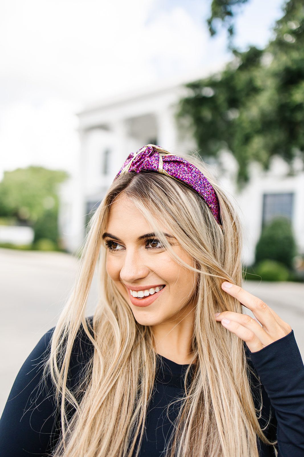 Glitter Top Knot Headband sold by Bella Rose boutique product image thumbnail 2
