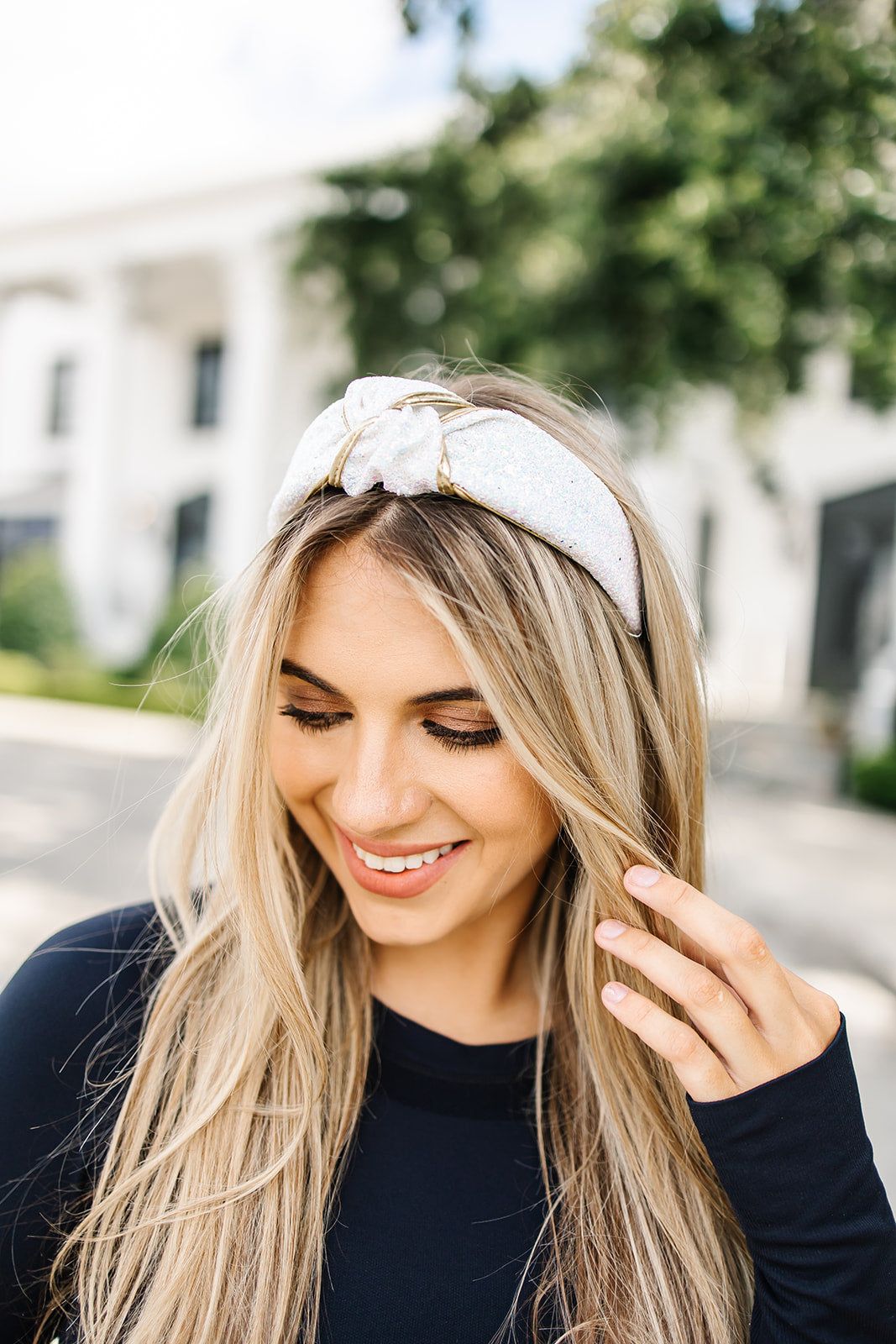 Glitter Top Knot Headband sold by Bella Rose boutique product image thumbnail 4