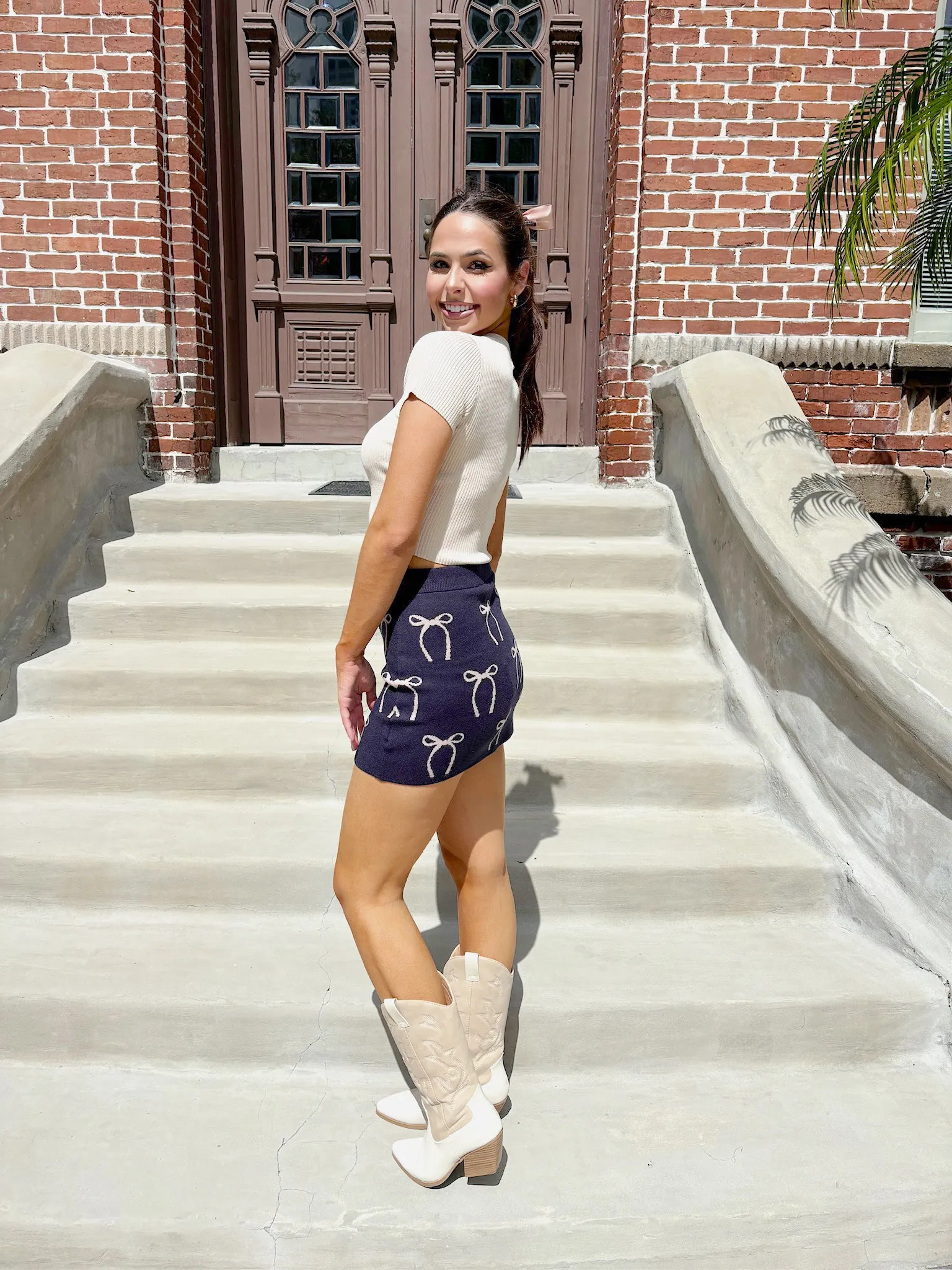 Adorably Darling Sweater Mini Skirt sold by Bella Rose boutique product image thumbnail 3