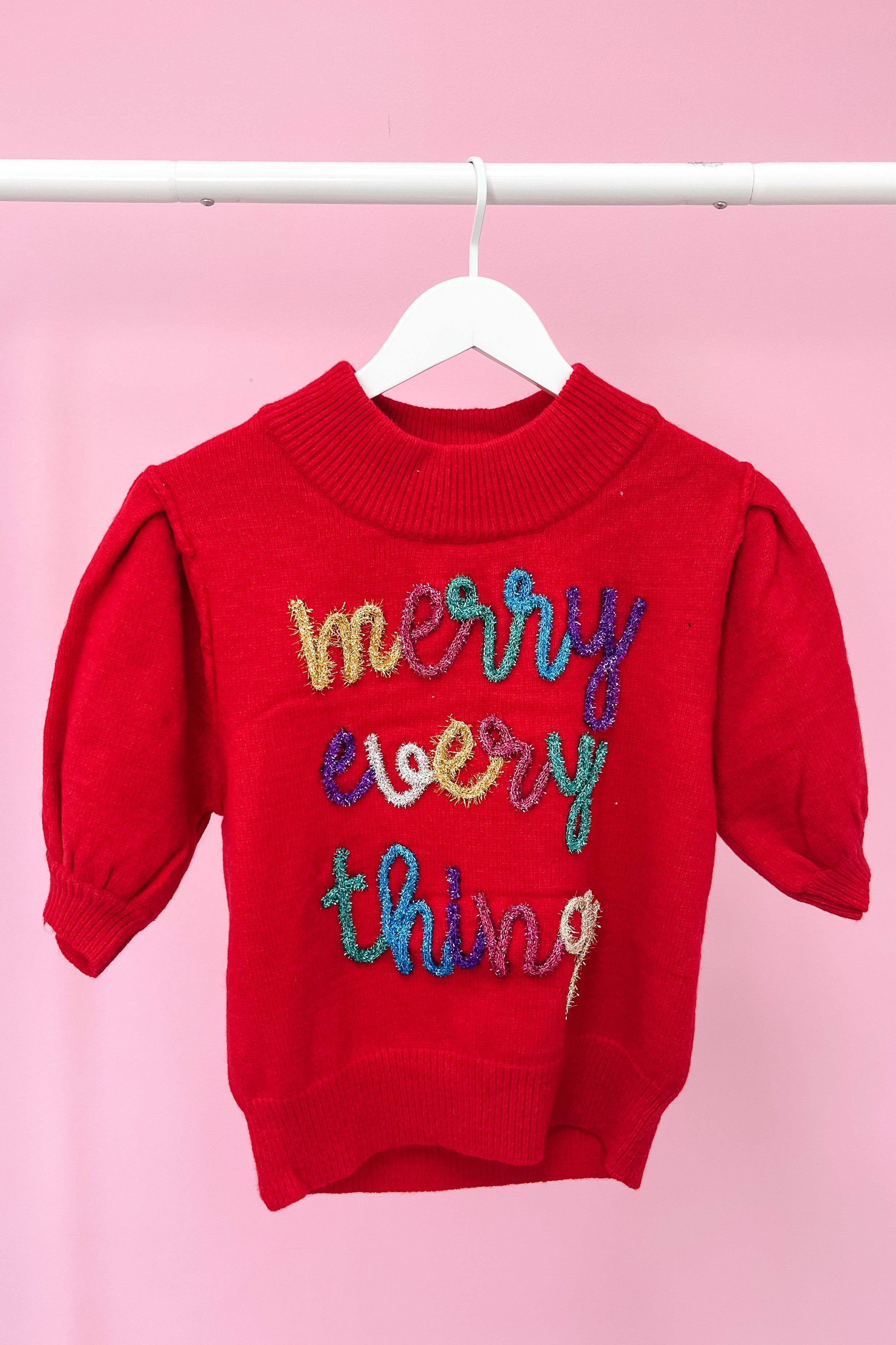 "Merry Everything" Tinsel Sweater sold by Bella Rose boutique product image thumbnail 7