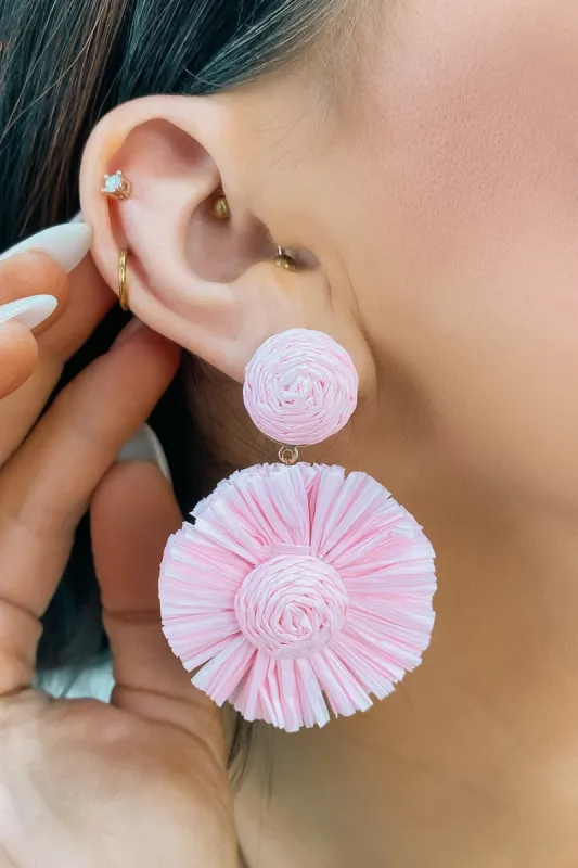 She's Pretty Raffia Earrings sold by Bella Rose boutique