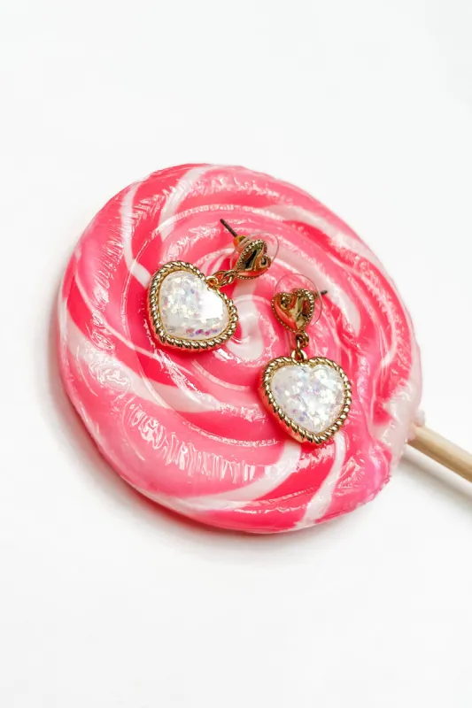 Dainty Heart Post Resin Heart Drop Earrings sold by Bella Rose boutique