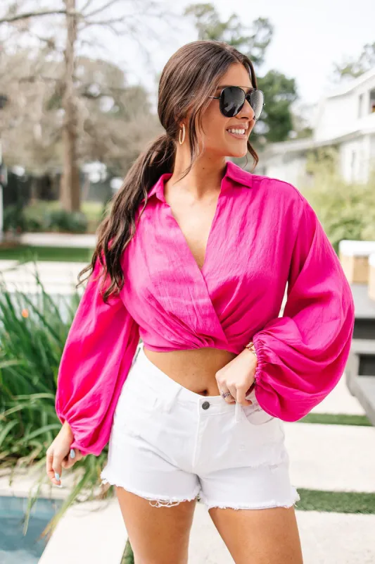Babe Alert Crop Blouse sold by Bella Rose boutique
