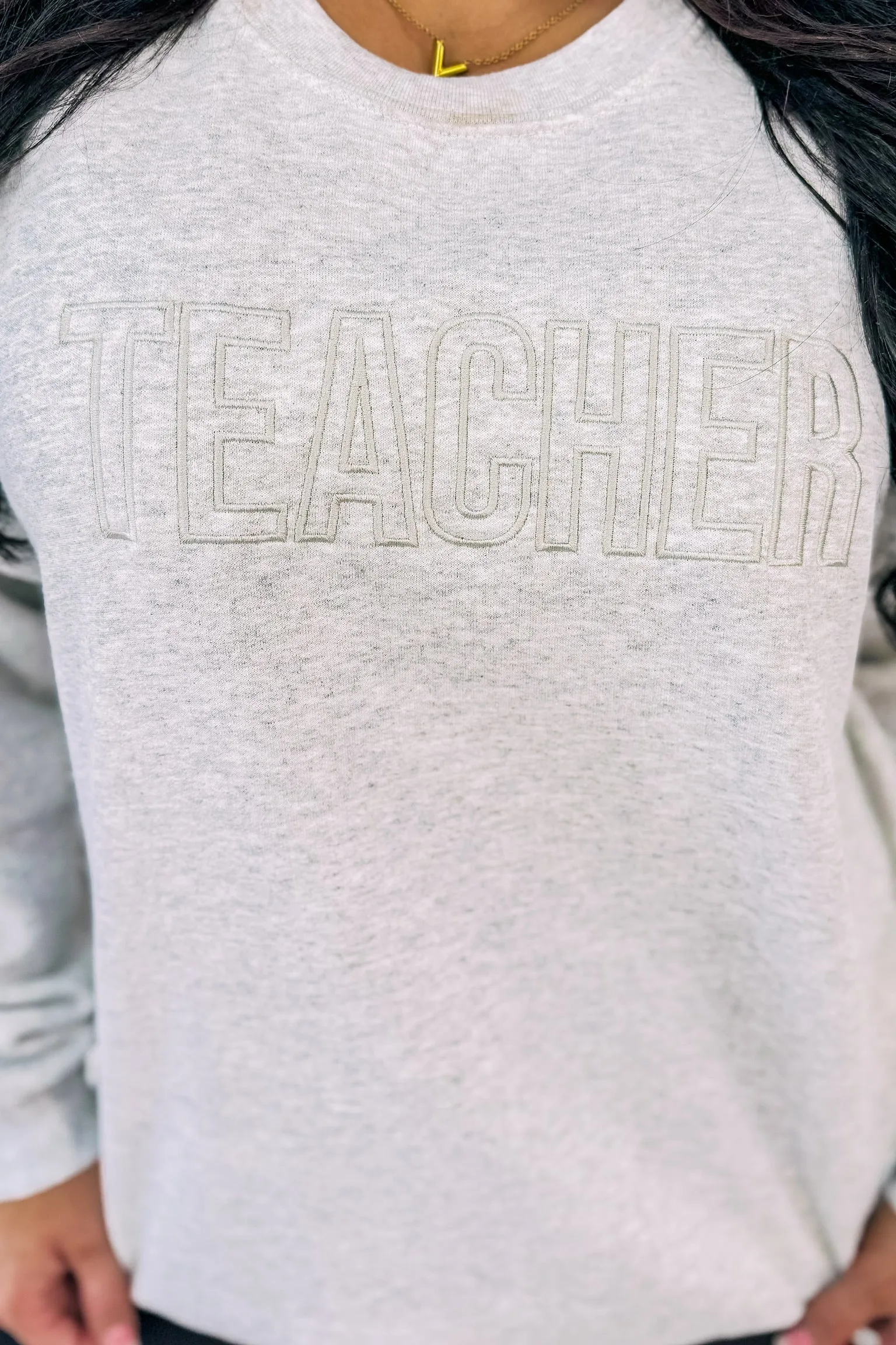 "TEACHER" Sweatshirt sold by Bella Rose boutique product image thumbnail 3