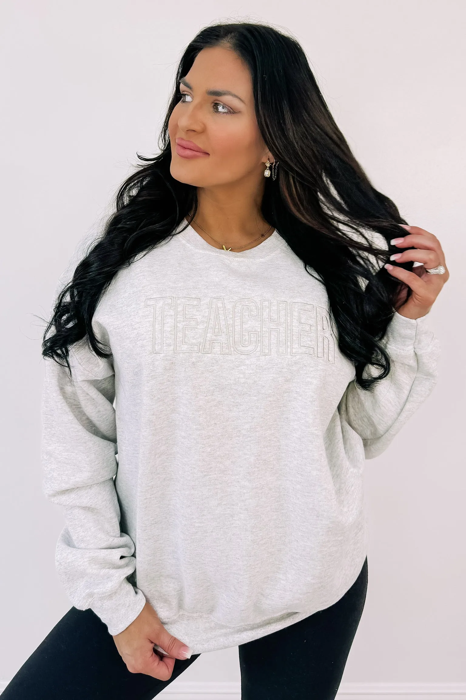 "TEACHER" Sweatshirt sold by Bella Rose boutique product image thumbnail 2