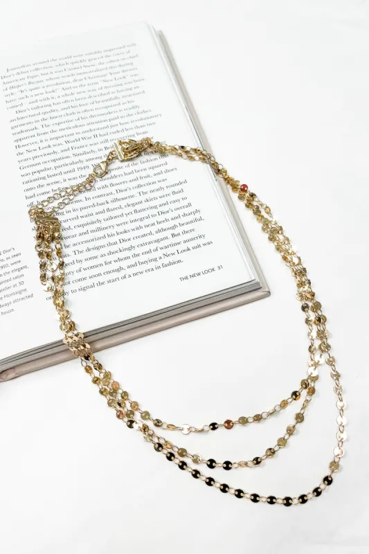 Dainty Layered Mariner Chain Necklace Set sold by Bella Rose boutique