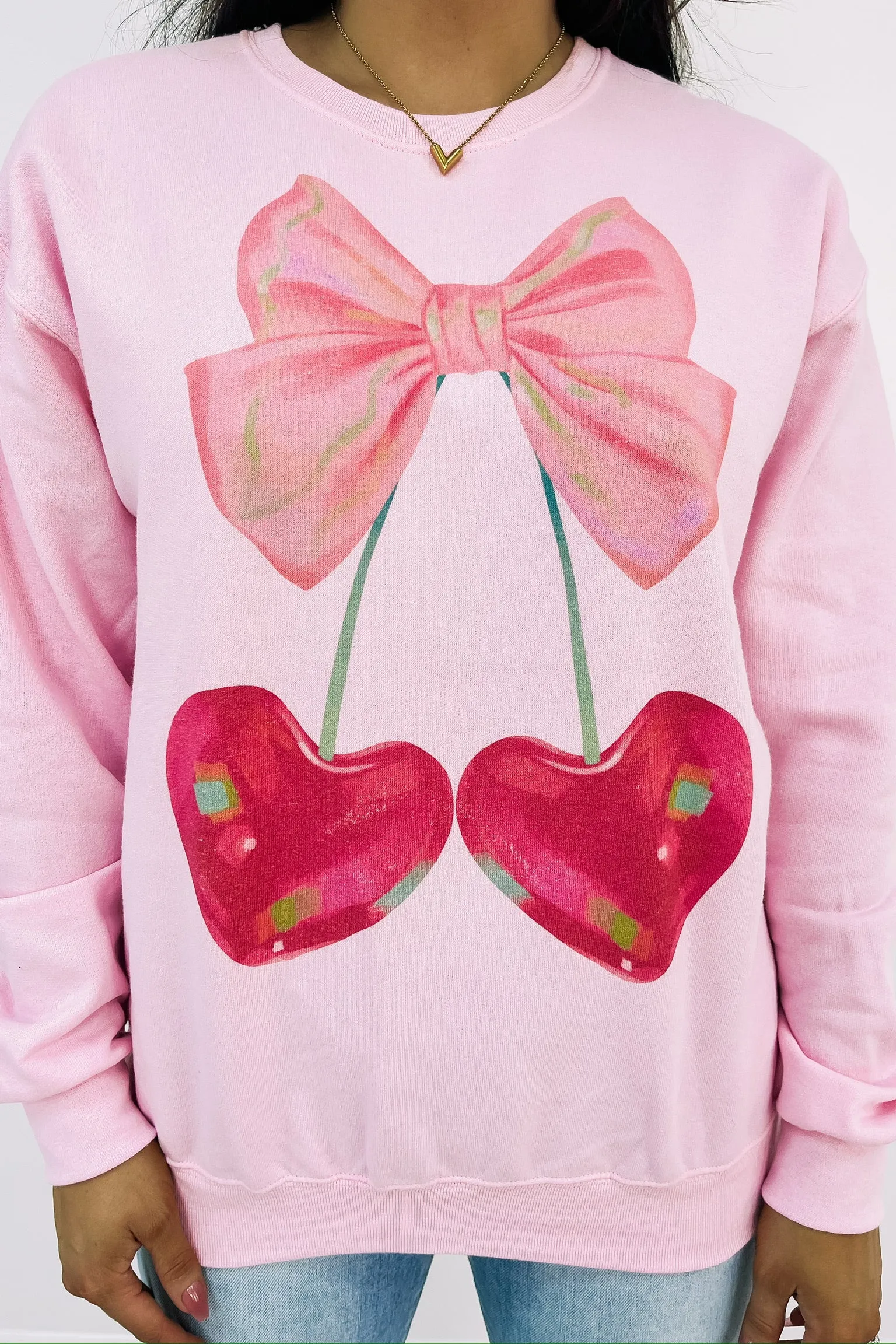 Cherry Kisses Sweatshirt sold by Bella Rose boutique product image thumbnail 3