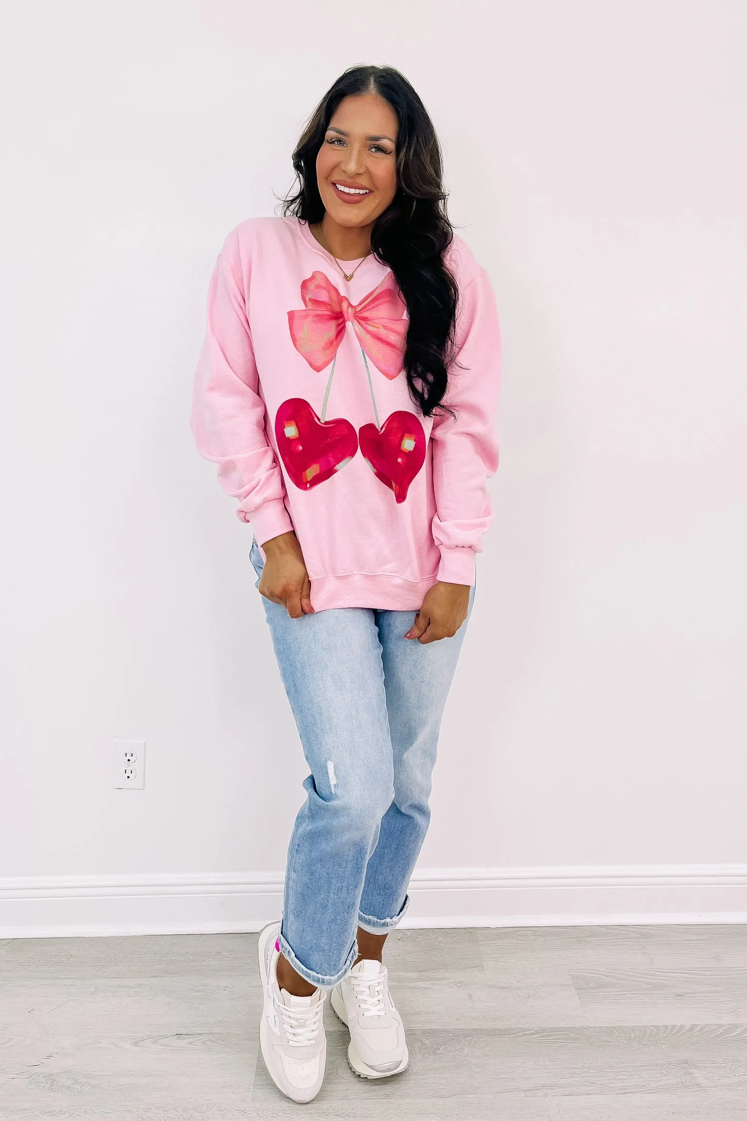 Cherry Kisses Sweatshirt sold by Bella Rose boutique product image thumbnail 5