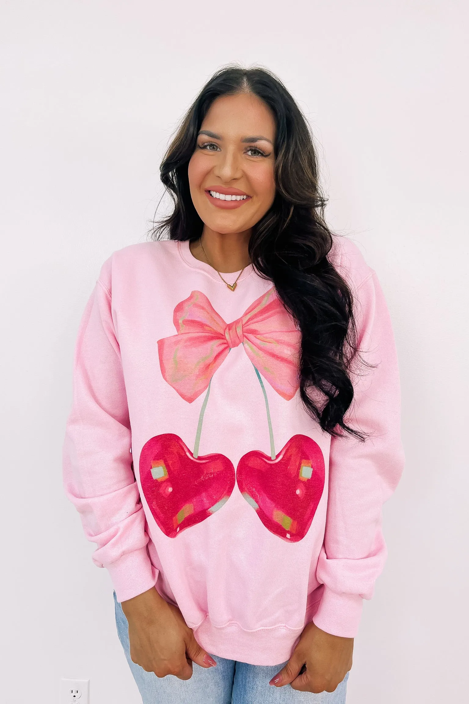 Cherry Kisses Sweatshirt sold by Bella Rose boutique