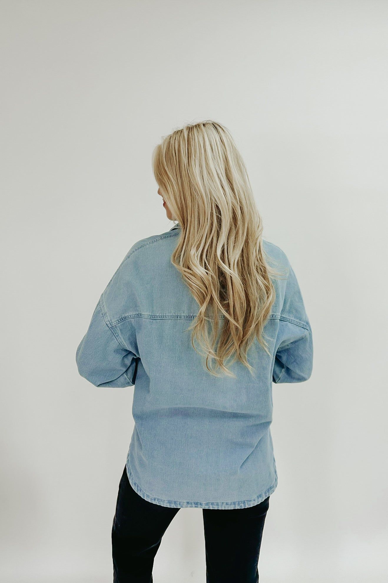 Down Country Roads Denim Shacket sold by Bella Rose boutique product image thumbnail 3