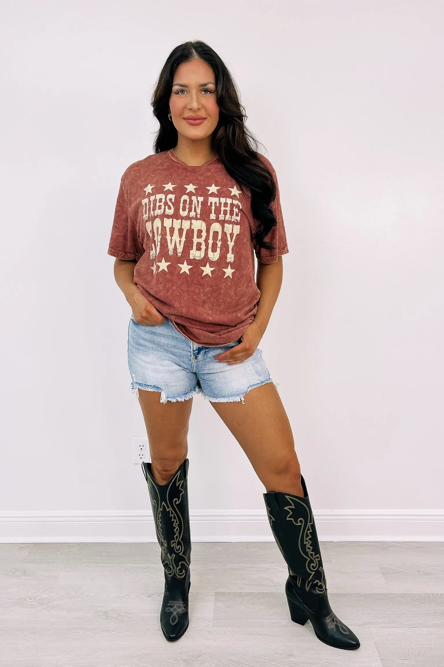 Dibs On The Cowboy Graphic Top sold by Bella Rose boutique product image thumbnail 5