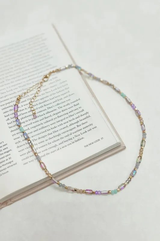 Iridescent Beaded Necklace sold by Bella Rose boutique