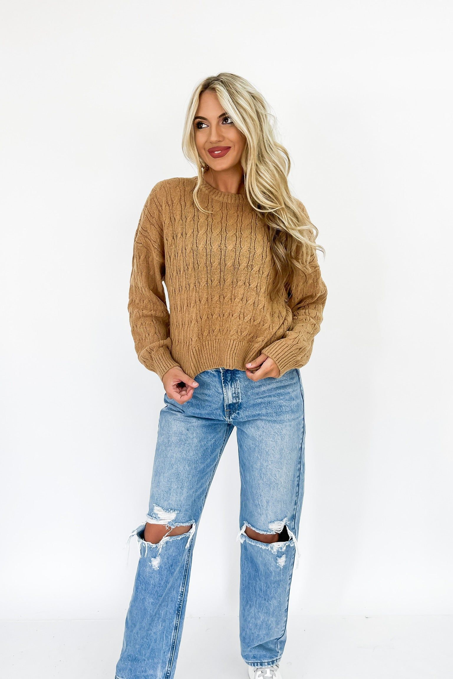 Clean Break Knit Sweater sold by Bella Rose boutique