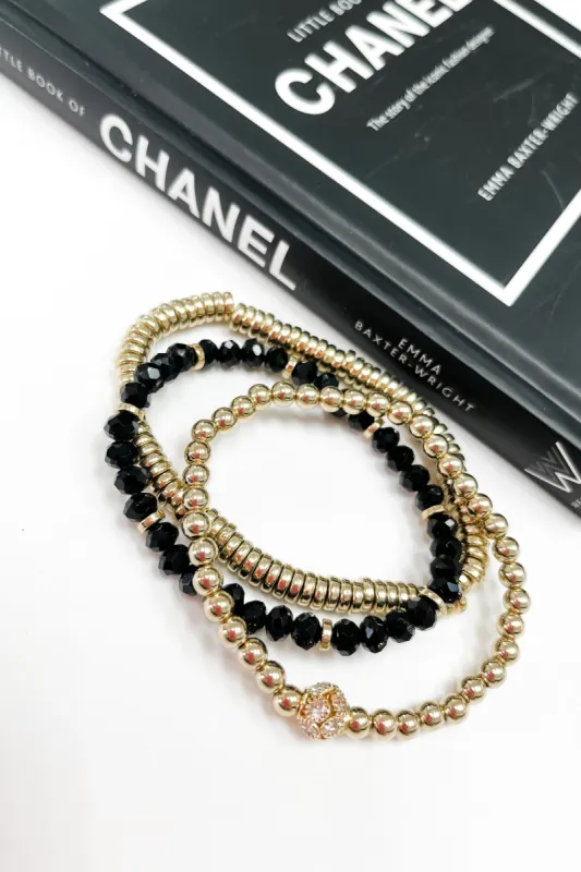 3 Piece Assorted Bead Stretch Bracelet Set sold by Bella Rose boutique